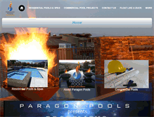 Tablet Screenshot of paragonpoolslv.com